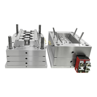 Custom Injection Mold PP Wall Box 4 Cavity Cold Runner Plastic Components