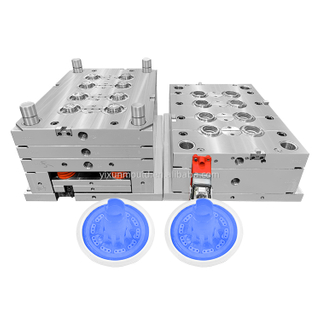 1+8 Cavity Injection Plastic Mold for Multiple Parts Cap Hot Runner HDPE Material