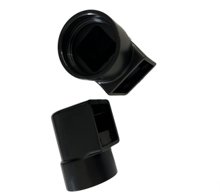 OEM Injection Molding Black Plastic Pipe Connector: Precision Injection-Molded Pipeline Fitting PP ABS Material