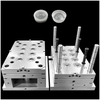 High Output 1*8 Cavity Mold Food-Grade HDPE Pin Point Gate 1.2344 HRC48-50 Steel Polished Surface Plastic Injection Cap Mold