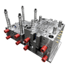 2+2 Cavity PP White Material Pin-point Gate 2083 HRC48-52 Steel Polishing Cavity And Core Custom Container Cover And Body Mold