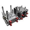 2+2 Cavity PP White Material Pin-point Gate 2083 HRC48-52 Steel Polishing Cavity And Core Custom Container Cover And Body Mold